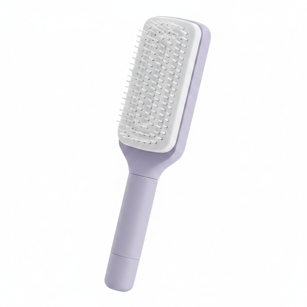 Self-Clean Hair Brush – Clean White